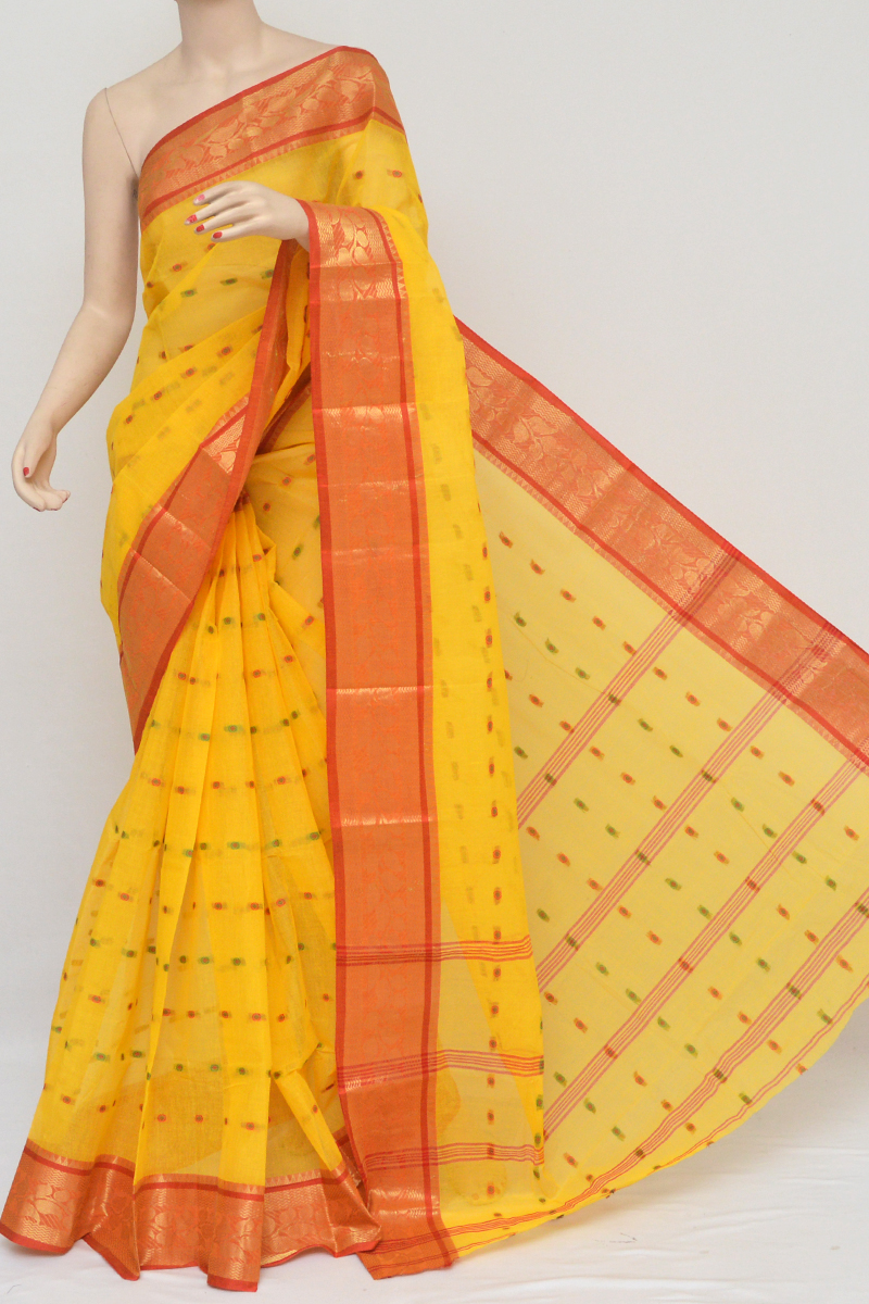 Yellow Tussar Silk Hand Embroidered Bengali Kantha Saree, 0.8m, 5.5 m  (separate blouse piece) at Rs 2800.00 in Nawada