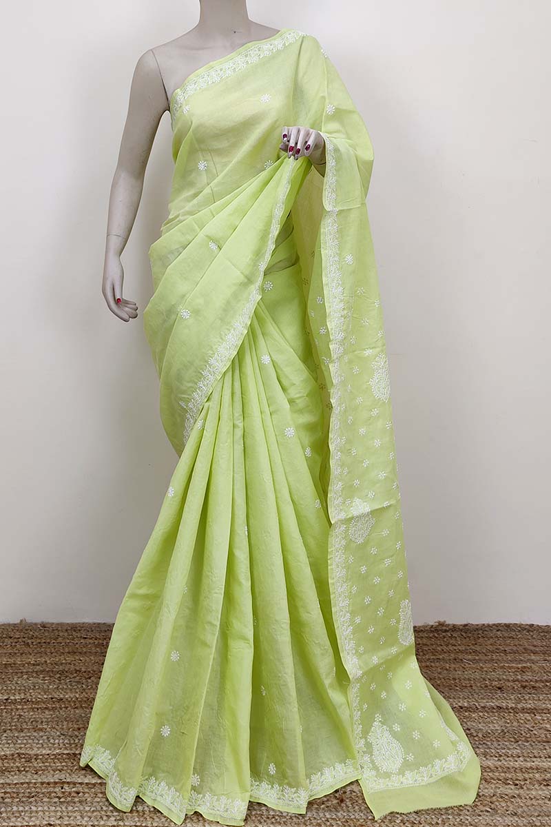 Green colour Georgette Designer Saree – nandikasarees.co.uk