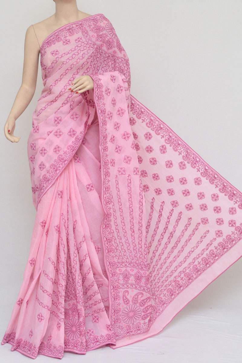 chikan saree party wear