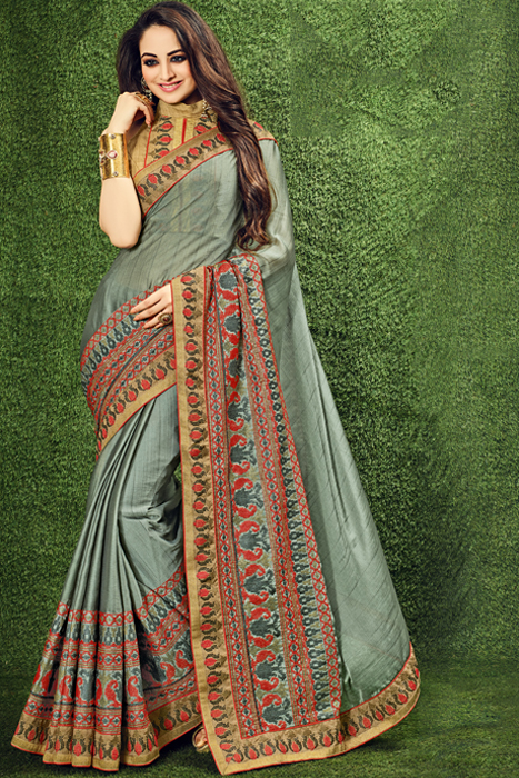 Find the most elegant designer sarees here!! | Crepe saree, Saree designs,  Organza silk saree