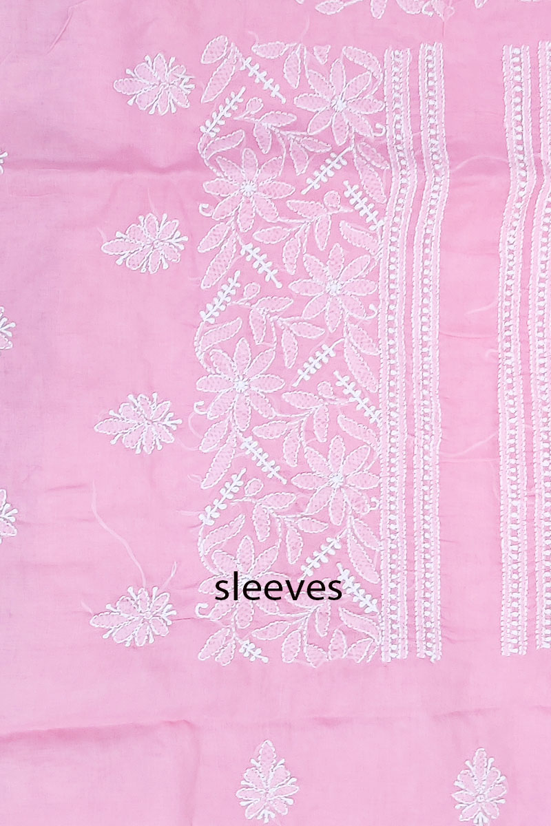 Buy Pink Hand Embroidered Velvet Silk Printed Suit with Mukaish Work  Chiffon Dupatta - Set of 3, KR304/KARJ10NOV