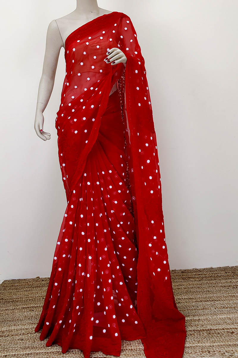 Retro Style Polka Dot Saree – gendaphool