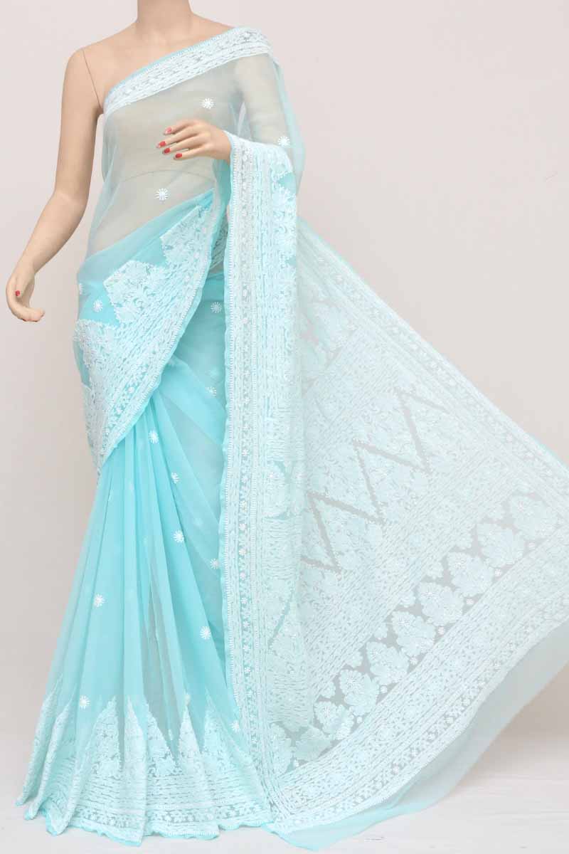 Designer Chikankari Saree, Speciality : Shrink-Resistant, Attractive  Pattern, Age Group : Adults at Best Price in Unnao